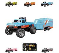 Riprush Mini Monster 1:64 Off-Road Led Alloy Racer, 360° Flip Rip Rush Alloy Racer with Led Lights, 2025 New 3-Speed Variable Speed Off-Road Vehicle, Mini RC Car (Blue)