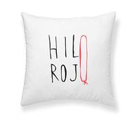 RIPSHOP Funda de cojín 100% algodón 50x50cm Modelo Hilo Rojo de Maria JL Hierro