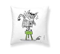 RIPSHOP Funda de cojín 100% algodón 50x50cm Modelo Miedos de Anna Llenas en català