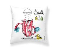 RIPSHOP Funda de cojín 100% algodón 50x50cm Modelo Rabia de Anna Llenas en català