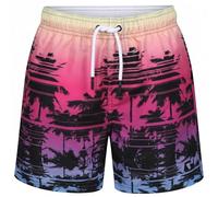 RIPT Bañador Niño Secado Rápido - Boardshort con Forro Malla, Protección UV 50, Pantalón Corto Surf Natación Playa Verano (Rose, 3-4 Años)