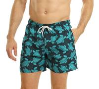 RIPT Essentials Bañador para hombre Shorts de Baño con Protección Solar UV 50 de Secado Rápido, Azul marino/turquesa, XL
