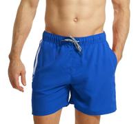 RIPT Essentials Bañador para hombre Shorts de Baño con Protección Solar UV 50 de Secado Rápido, Blanco/Azul real, M