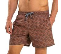 RIPT Essentials Bañador para Hombre Shorts de Baño con Protección Solar UV 50 de Secado Rápido, Estampado Remolino Naranja, XL