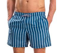 RIPT Essentials Bañador para Hombre Shorts de Baño con Protección Solar UV 50 de Secado Rápido, Estampado de Rayas Azul Marino, XL