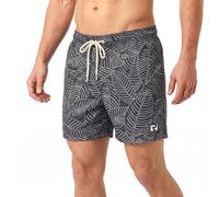 RIPT Essentials Bañador para hombre Shorts de Baño con Protección Solar UV 50 de Secado Rápido, Estampado de hojas azul marino, L