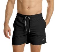 RIPT Essentials Bañador para hombre Shorts de Baño con Protección Solar UV 50 de Secado Rápido, Negro, M