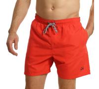 RIPT Essentials Bañador para hombre Shorts de Baño con Protección Solar UV 50 de Secado Rápido, Rojo, XXL