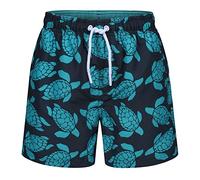 RIPT Performance Niño Essentials Pantalones cortos de baño de secado rápido con protección solar UV 50, Azul marino/turquesa, 7-8 Años