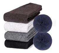 Riqiaqia 5 Pares Calcetines Térmicos de Lana Merino para Hombre, Calcetines Gruesos y Cálidos de Lana Merino para el Frío Invierno, para Botas, Caminar, Trabajo de Negocios