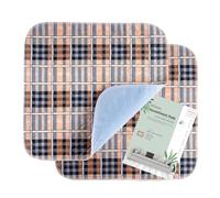 RIQINXIN Almohadillas acolchadas para silla de incontinencia, absorbentes e impermeables, para incontinencia, para adultos, adultos y niños, 21 x 22 pulgadas, 2 unidades a cuadros