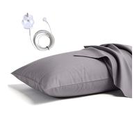 RIQINXIN Funda de almohada conductiva con cierre de sobre, resistente a las arrugas, a la decoloración y a las manchas, tamaño estándar, 50 x 75 cm, color gris