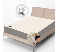 RIQINXIN Sábana de tierra de fibra plateada transpirable con conexión a tierra, sábana de cama suave para terapia del sueño, alfombrilla de conexión a tierra, Reino Unido (193 x 203 cm)