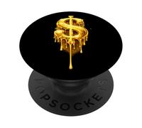 Riqueza del Signo del dólar Que gotea PopSockets PopGrip Adhesivo