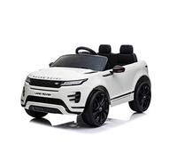 RIRICAR Eléctrico Ride-On Range Rover EVOQUE, Blanco, Reproductor de MP3 con Entrada USB, Unidad 4x4, batería 12V10Ah, Ruedas EVA, Arranque con Llave, Control Remoto Bluetooth 2.4 GHz, con Licencia