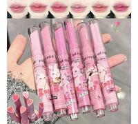 Riroenst Juego de pintalabios Crystal Jelly de 6 colores, bálsamo labial tintado en forma de corazón, brillo labial hidratante de espejo, impermeable, de larga duración, cuidado de labios, maquillaje