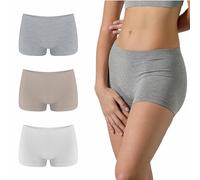 Risalti Boxer Mujer Bambú 3Pz - Culotte, Bragas, Sin Costuras, Ropa Interior Más Suave Que Algodón, Braguitas - Made In Italy