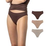 Risalti Bragas Brasileñas 3 Piezas - Tangas Mujer Pack en Microfibra, más Suaves Que Las de Algodón, Sin Costuras, Ropa Interior Sexy - Made in Italy