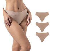Risalti Bragas Brasileñas 3 Piezas - Tangas Pack en Microfibra, Más Suaves Que Algodón, Sin Costuras, Ropa Interior Mujer Sexy - Made in Italy