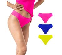 Risalti Bragas Brasileñas Mujer 3 Piezas - Tangas Pack en Microfibra, Más Suaves Que Algodón, Sin Costuras, Ropa Interior Sexy - Made in Italy