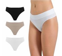 Risalti Bragas Brasileñas Mujer Bambu 3Pz - Tangas Pack, Ropa Interior Más Suave Que Algodón, Bragas Sin Costuras - Made in Italy