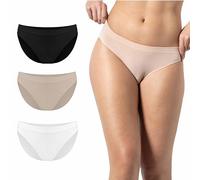Risalti Bragas Clásicas de Bambú 3Pz - Ropa Interior Mujer Más Suave Que Algodón, Braguitas Sin Costuras, Ropa Interior Femenina Transpirable - Made in Italy