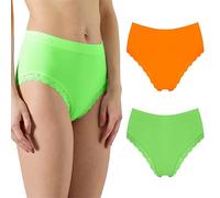 Risalti Bragas Mujer Tallo Alto Encaje Letizia 2 Pzs - Bragas Altas Mujer Transpirable, Bragas Sin Costuras Mujer, Ropa Interior Mujer, Más Suave Que Bragas Mujer Algodon - Made in Italy