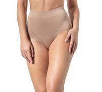 Risalti Braguitas moldeadoras para mujer, vientre plano, cintura alta, bragas moldeadoras de barriga, vaina contenitiva mujer, slip cintura alta sin costuras y etiquetas - Made in Italy, natural, M/L