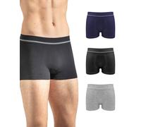 Risalti Calzoncillos para hombre de bambú, 3 unidades, más elásticos y suaves que los bóxers de algodón, bragas sin costuras ni etiquetas, ropa interior cómoda - Made in Italy, Negro, Azul, Gris