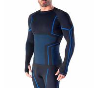 Risalti Camiseta térmica de hombre de manga larga Merino Tech - Camisetas térmicas para hombre de compresión de lana merino, ropa interior térmica para hombre de invierno, térmica, sin costuras -