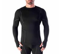 Risalti Camiseta térmica de hombre de manga larga Merino Tech - Camisetas térmicas para hombre de compresión de lana merino, ropa interior térmica para hombre de invierno, térmica, sin costuras -