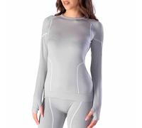 Risalti Camiseta térmica de mujer de manga larga Merino Tech - Camisetas térmicas para mujer de compresión de lana merino, ropa interior térmica mujer invierno, térmica mujer sin costuras - Made in