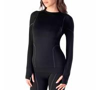 Risalti Camiseta térmica de mujer de manga larga Merino Tech - Camisetas térmicas para mujer de compresión de lana merino, ropa interior térmica mujer invierno, térmica mujer sin costuras - Made in