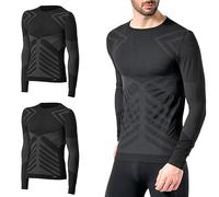 Risalti Camiseta Termica Hombre Manga Larga Energy 2Pz - Camiseta Manga Larga Hombre Elástica y Transpirable, Ropa Interior Hombre, Camiseta Interior Hombre Sin Costuras - Made in Italy