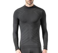 Risalti Camiseta Termica Hombre Manga Larga Energy - Cuello Alto, Jersey Técnico, Transpirable, Compresivo, Ropa Interior Térmica Sin Costuras y Etiquetas, Esquí, Trekking, Running - Made in Italy