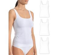 Risalti Camiseta Tirantes Mujer Hombro Ancho de Microfibra 3 Pzs - Camiseta Mujer Sin Manga Elegante, Top más Suave Que el Algodon, Camisetas Sin Costura y Etiquetas - Made in Italy