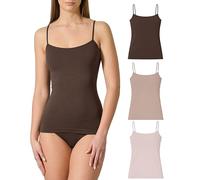 Risalti Camiseta Tirantes Mujer Interior de Microfibra 3 Pzs - Camiseta Mujer Sin Manga Elegante, Top más Suave Que el Algodon, Camisetas Sin Costura y Etiquetas - Made in Italy