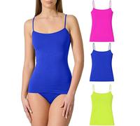 Risalti Camiseta Tirantes Mujer Interior de Microfibra 3 Pzs - Camiseta Mujer Sin Manga Elegante, Top más Suave Que el Algodon, Camisetas Sin Costura y Etiquetas - Made in Italy