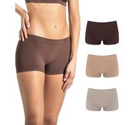 Risalti Culotte Mujer Sin Costura Pack 3 - Boxer Mujer Microfibra, Braga Pantalon Sin Costura y Etiquetas Invisible, Culotes Elásticos, Transpirables y Suaves - Made in Italy