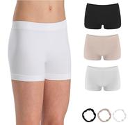 Risalti Culotte Niña en Microfibra de Colores 3 PZ - Ropa Niña, Bragas Niña, Ropa Interior Niña, Braguitas Niña Elásticas, Short Niña Sin Costuras, Brazaletes de Regalo - Made in Italy