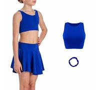 Risalti Falda Niña de Microfibra - Falda Plisada Niña Elástica, Ropa Niña Sin Costuras De 5 a 12 años, Falda Tenis Niña, Conjunto Niña Top Niña Y Brazaletes Colores de Regalo - Made In Italy