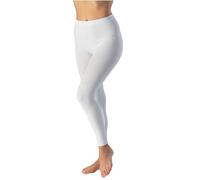 Risalti Leggings de mujer térmicos Energy - Leggins transpirables elásticos, ropa interior térmica para mujer de microfibra termorreguladora sin costuras - Made in Italy, Color blanco., Large-X-Large