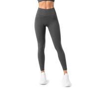 Risalti Leggings para mujer que cubren el abdomen, leggings para mujer, cintura alta, contorno elástico, de microfibra elástica, opacos, sin costuras, fabricados en Italia, antracita, L-XL