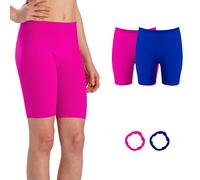Risalti Mallas Cortas Niña Ciclista Microfibra 2 PZ - Leggins Cortos Niña, Short Niña, Shorts Niña, Leggings Niña, Pantalones Cortos Niña, Leggins Niña, Brazaletes de Regalo - Made In Italy