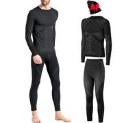 Risalti Ropa Termica Hombre Frio Set Energy - Camiseta Termica Hombre Manga Larga y Mallas, Ropa Interior Invierno Transpirable y Termorreguladora, Seamless - Made in Italy