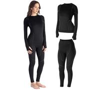 Risalti Ropa Termica Mujer Frio Lana Merino Tech - Camiseta Termica Mujer Manga Larga y Mallas Lana Merinos, Ropa Interior Invierno Transpirable y Termorreguladora, Seamless - Made in Italy