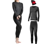 Risalti Ropa Termica Mujer Frio Set Energy - Camiseta Termica Mujer Manga Larga y Mallas, Ropa Interior Invierno Transpirable y Termorreguladora, Seamless - Made in Italy