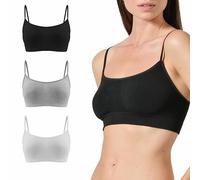 Risalti Sujetador de Bambú para Mujer - 3 Piezas Sin Aros Con Apoyo Ligero, Más Suave Que el Deportivo, Sin Costuras - Made In Italy