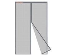 Risareyi Mosquitera Puerta Magnética 100x240cm en Fibra de Vidrio, Gris - Cortina Mosquitera Puerta Exterior con Imanes, Transpirables, Antimosquitos, para Balcon Patio Corredera