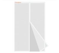 Risareyi Mosquitera Puerta Magnética 110x220cm en Fibra de Vidrio, Blanco - Cortina Mosquitera Puerta Exterior con Imanes, Transpirables, Antimosquitos, para Balcon Patio Corredera